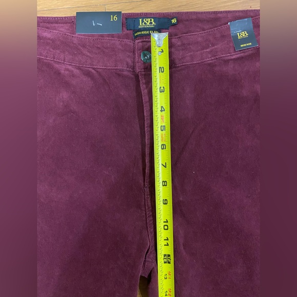 L&B Burgundy Corduroy Flare Pants | size 16 - Picture 5 of 7